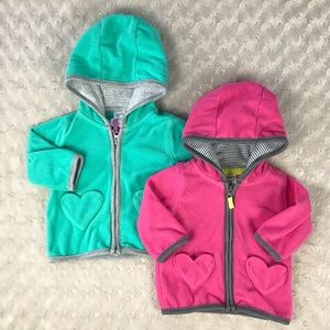 Carter’s Fleece Light Jackets Hearts Hooded 3M